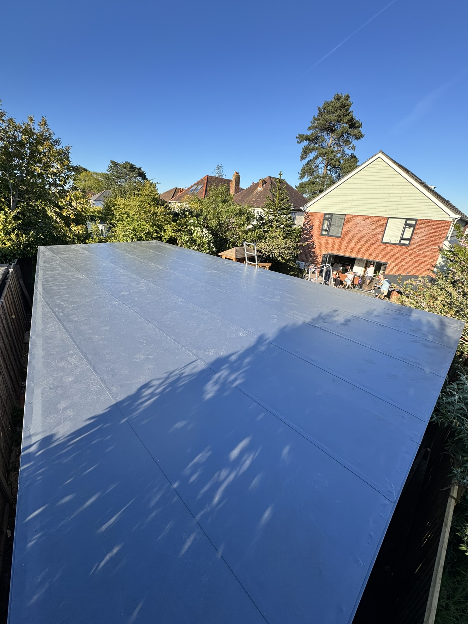 Completed mechanically fixed Siltec garden-room roof in Moordown